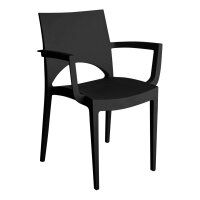 Stacking Chair Milan with Armrest Anthracite