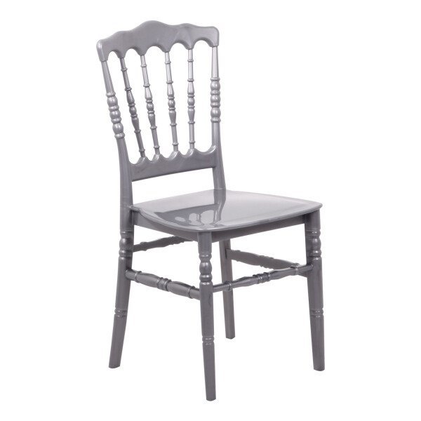 Stacking chair Wien plastic silver