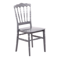 Stacking chair Wien plastic silver